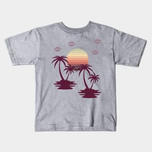 Summer Retro Sunset Kids T-Shirt